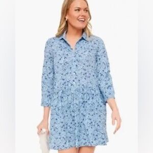 Tuckernuck Blue Hydrangea Hayes Mini Floral Print Dress size medium